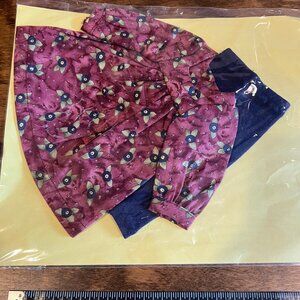 Handmade purple floral 14" doll outfit